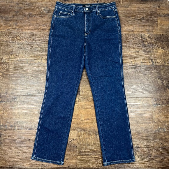 Judy Blue Blue Jeans Size 15/32 Straight Fit Dark Wash High Rise Stretch Denim - Picture 2 of 7